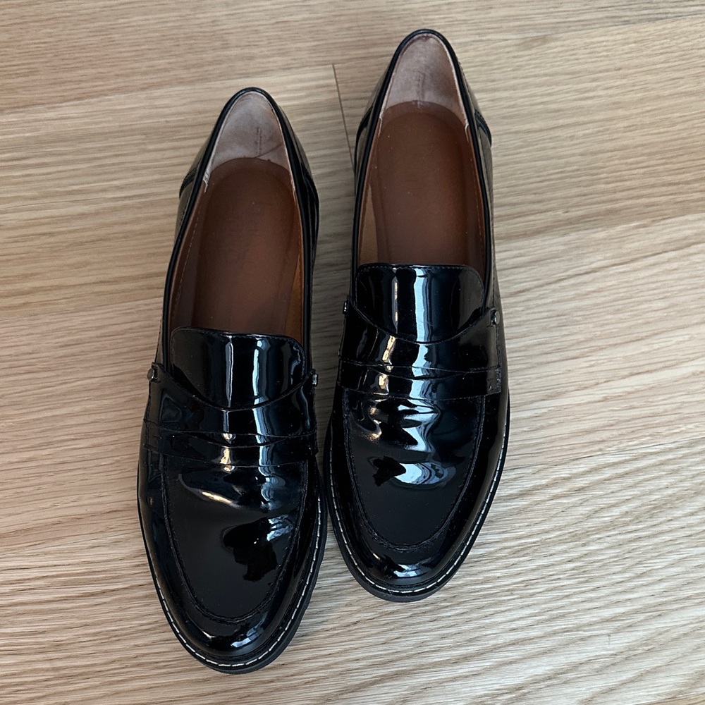 Franco Sarto Women's Black Patent Leather Loafers